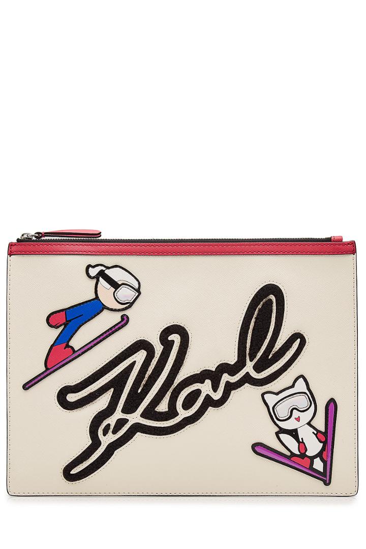 Karl Lagerfeld Karl Lagerfeld Zipped Clutch - Multicolor