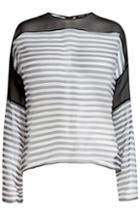 Anthony Vaccarello Striped Silk Blouse