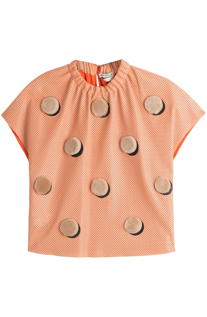 Fendi Perforated Leather Top