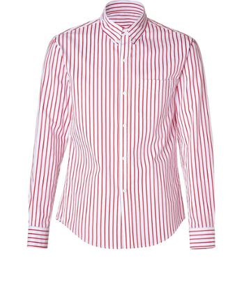 Band Of Outsiders White/red Striped Button Down Shirt