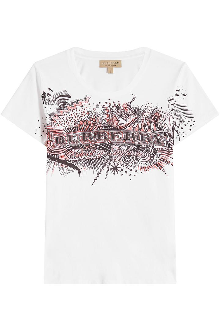 Burberry Burberry Darnley Doodle Printed Cotton T-shirt