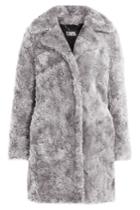 Karl Lagerfeld Karl Lagerfeld Faux Fur Coat - Grey