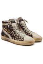 Golden Goose Deluxe Brand Golden Goose Deluxe Brand Slide High-top Sneakers With Leather And Calf Hair