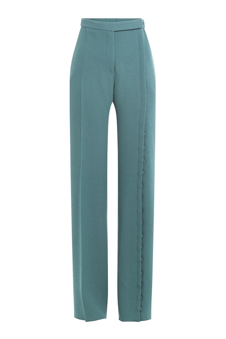 Marco De Vincenzo Marco De Vincenzo Wide Leg Wool Pants - Blue