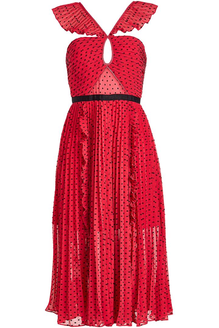 Self-portrait Self-portrait Printed Chiffon Midi Dress