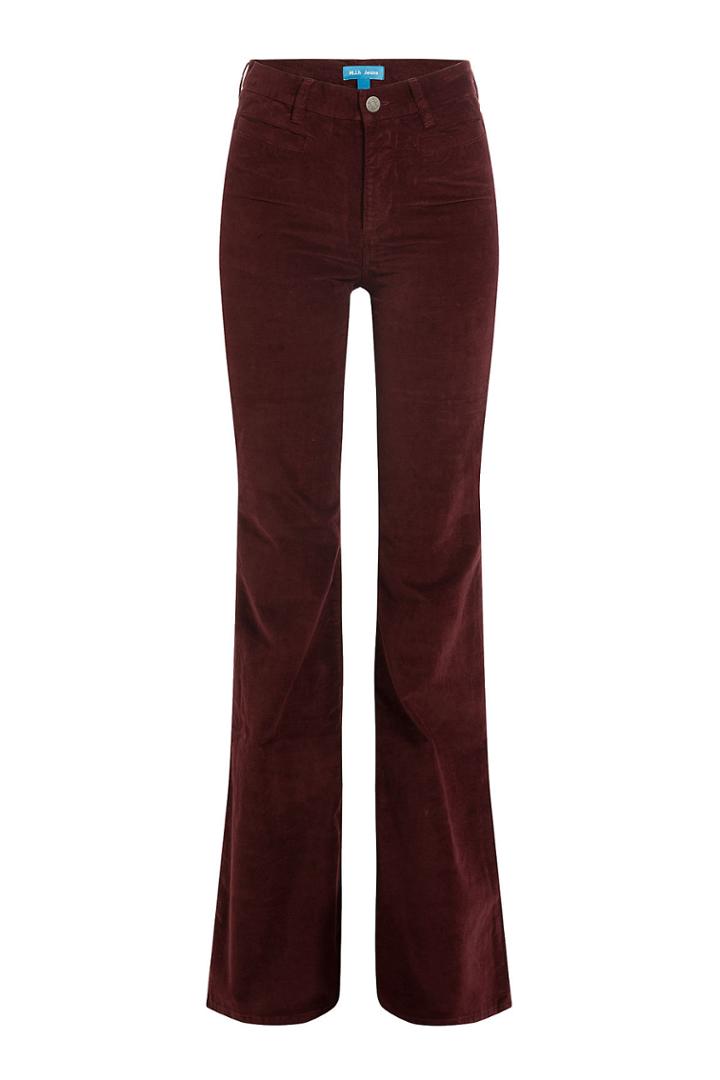 M I H M I H Flared Velvet Pants - Red