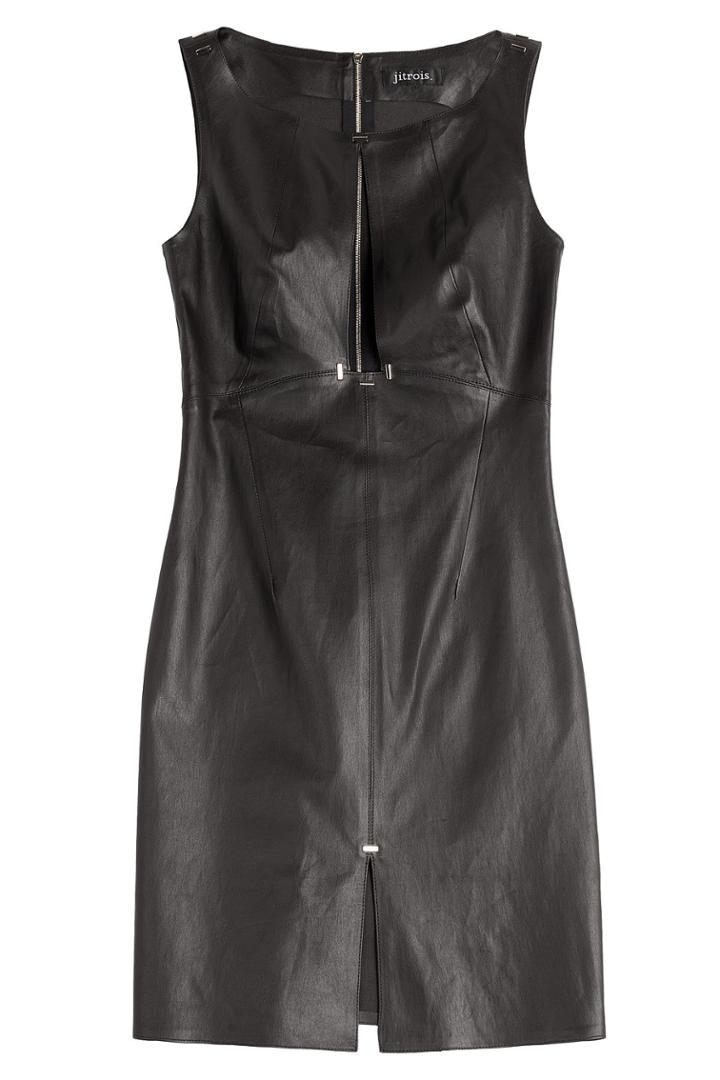 Jitrois Jitrois Leather Dress With Keyhole Front