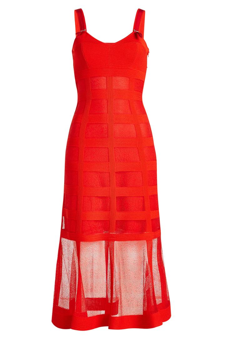 Alexander Mcqueen Alexander Mcqueen Silk Dress With Sheer Skirt