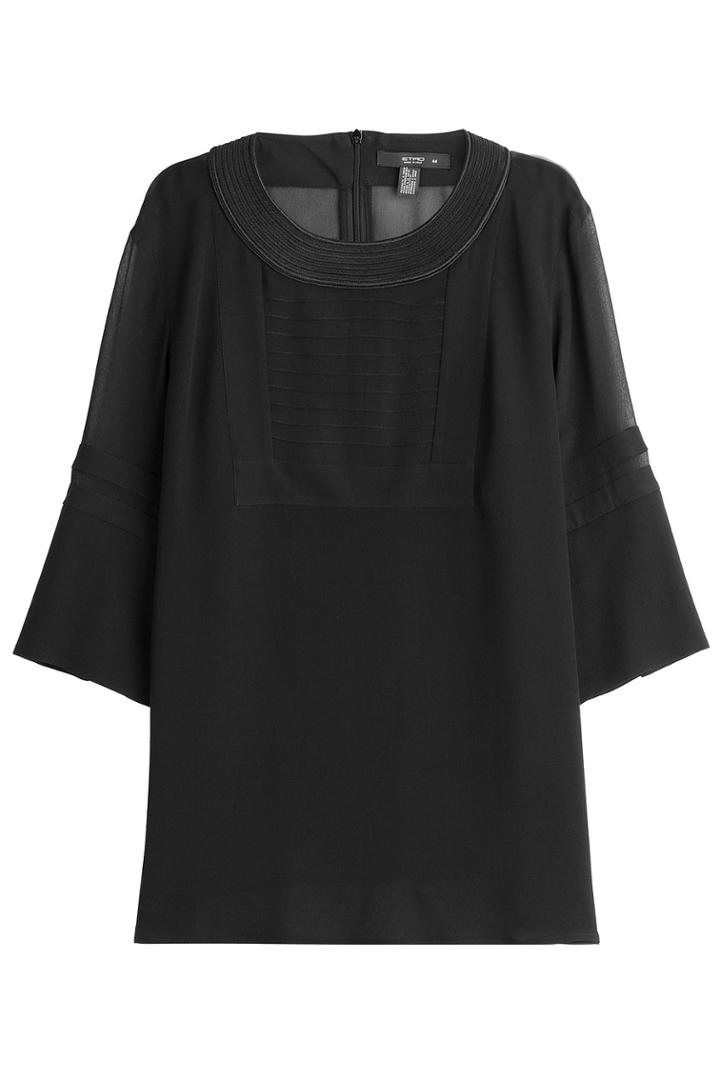Etro Etro Silk Blouse With Sheer Inserts - Black