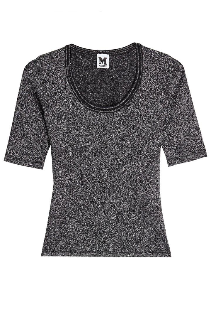 M Missoni M Missoni Metallic Knit Top - Black