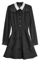 The Kooples The Kooples Silk Dress With Lace And Ruffles