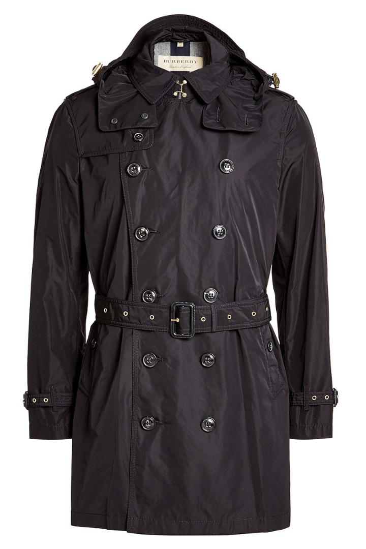 Burberry London Burberry London Trench Coat With Hood - Black