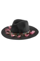 Ale By Alessandra Ale By Alessandra Wool Hat With Feather Embellished Band - Black