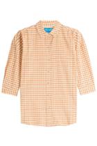 M I H Jeans M I H Jeans Cotton-blend Check Button-down - Orange