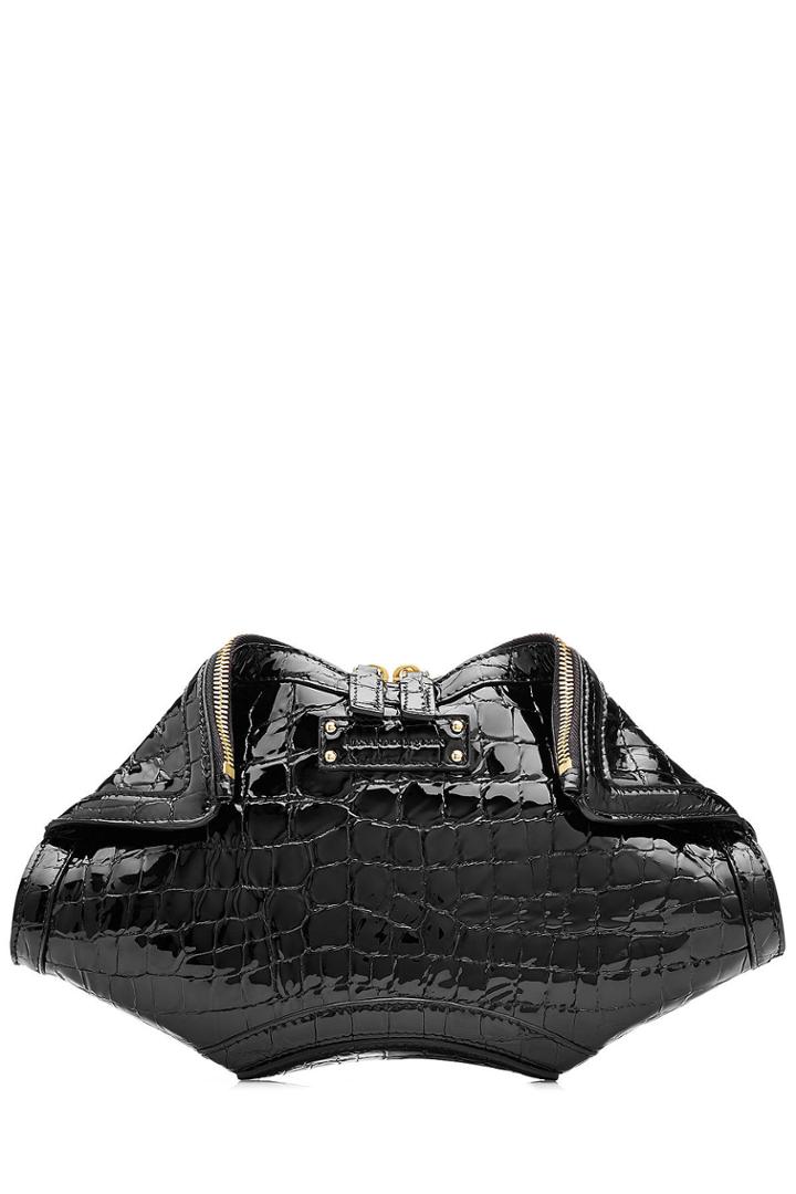 Alexander Mcqueen Alexander Mcqueen De Manta Embossed Leather Clutch