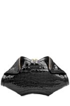 Alexander Mcqueen Alexander Mcqueen De Manta Embossed Leather Clutch
