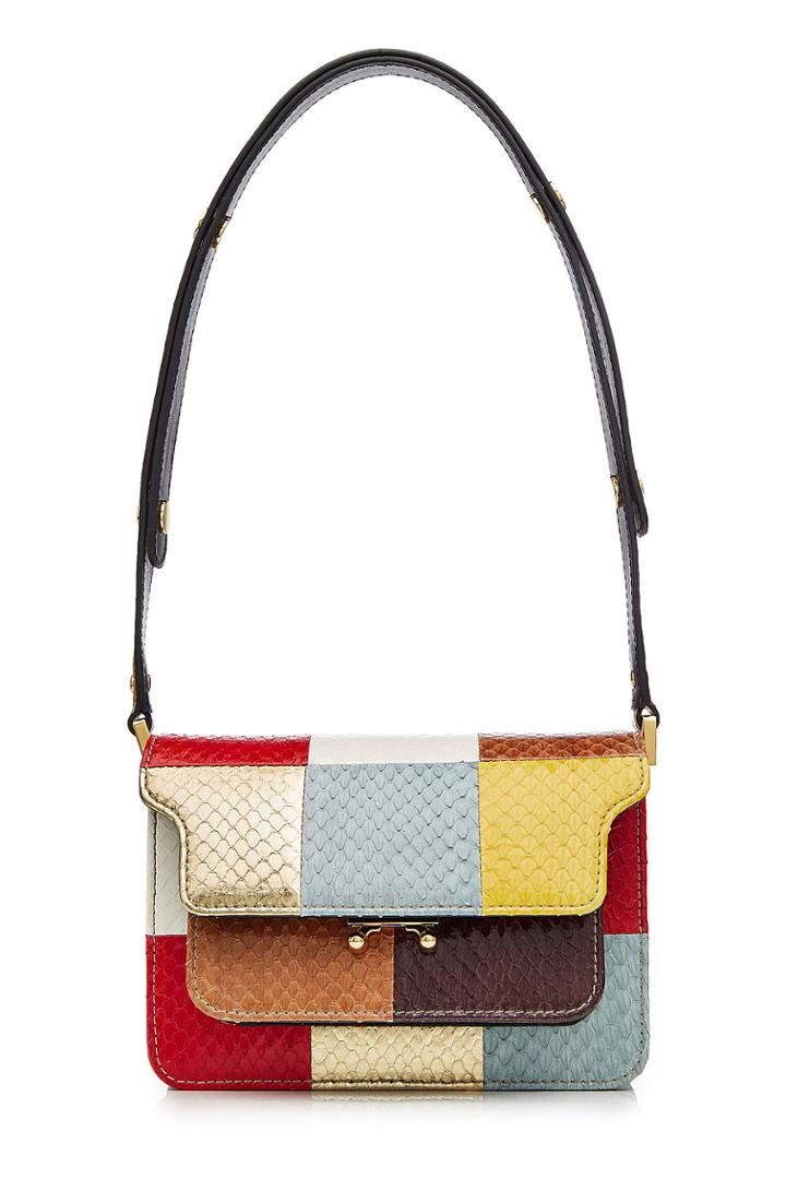Marni Marni Snakeskin Leather Shoulder Bag
