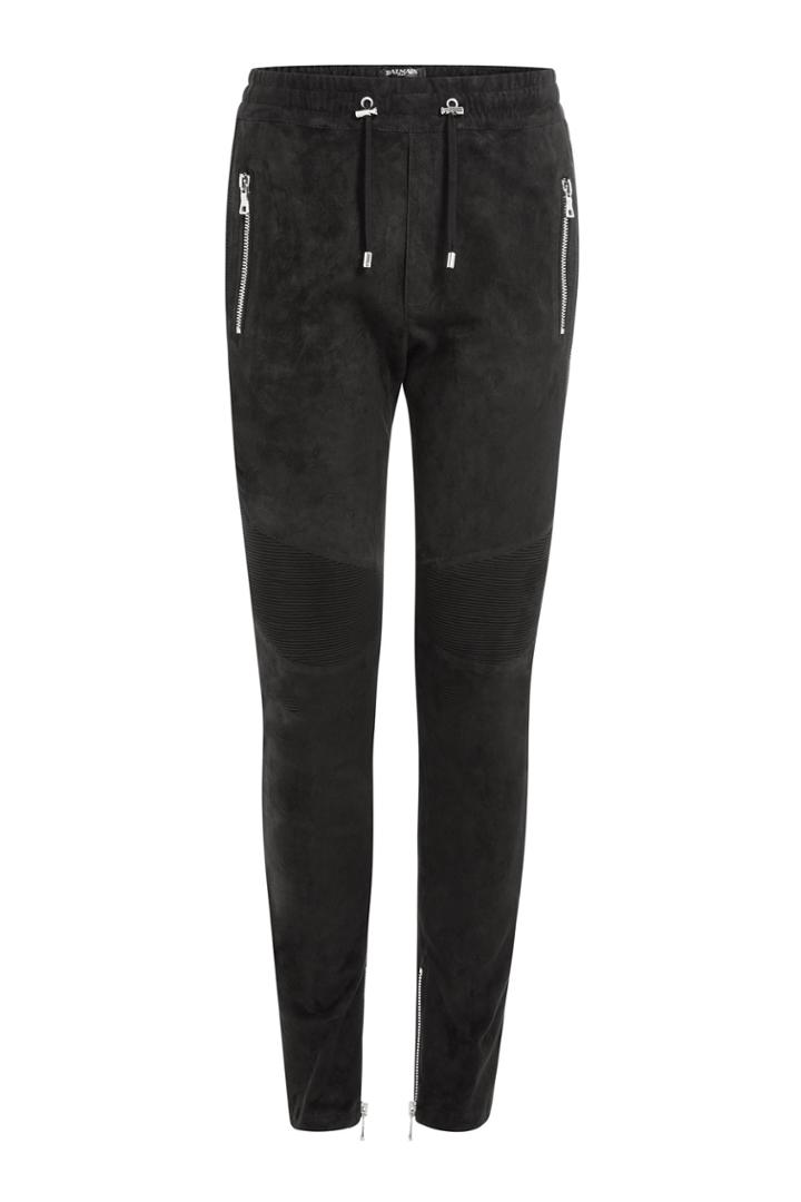 Balmain Balmain Suede Sweatpants - Black
