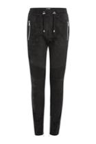 balmain wool ankle zip pants in black | LookMazing