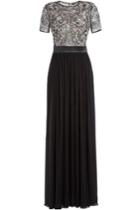 Roberto Cavalli Roberto Cavalli Silk Evening Gown With Embellished Lace - Black