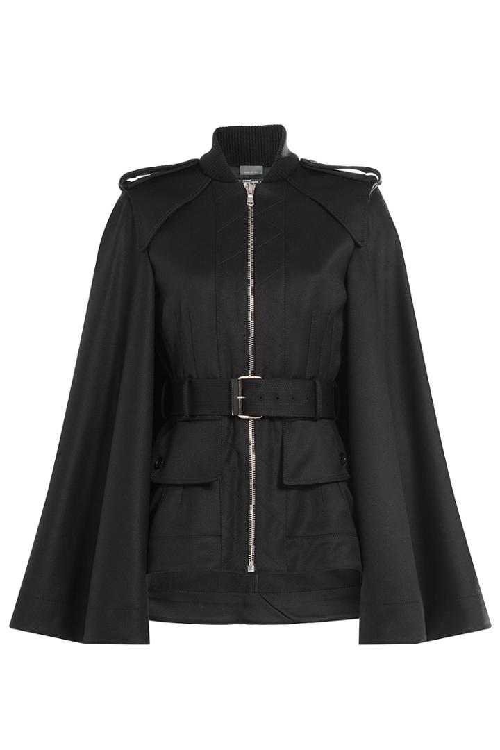 Alexander Mcqueen Alexander Mcqueen Wool Jacket With Flared Sleeves - Black
