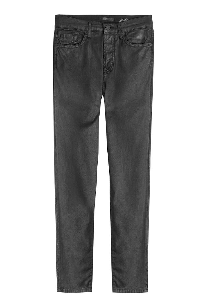 Seven For All Mankind Seven For All Mankind Coated Skinny Jeans - Black