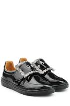 Maison Margiela Maison Margiela Patent Leather Buckle Front Sneakers - Black