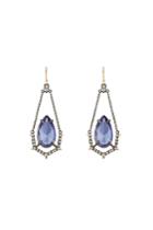 Alexis Bittar Alexis Bittar Crystal Drop Earrings With Chain Surround - Purple