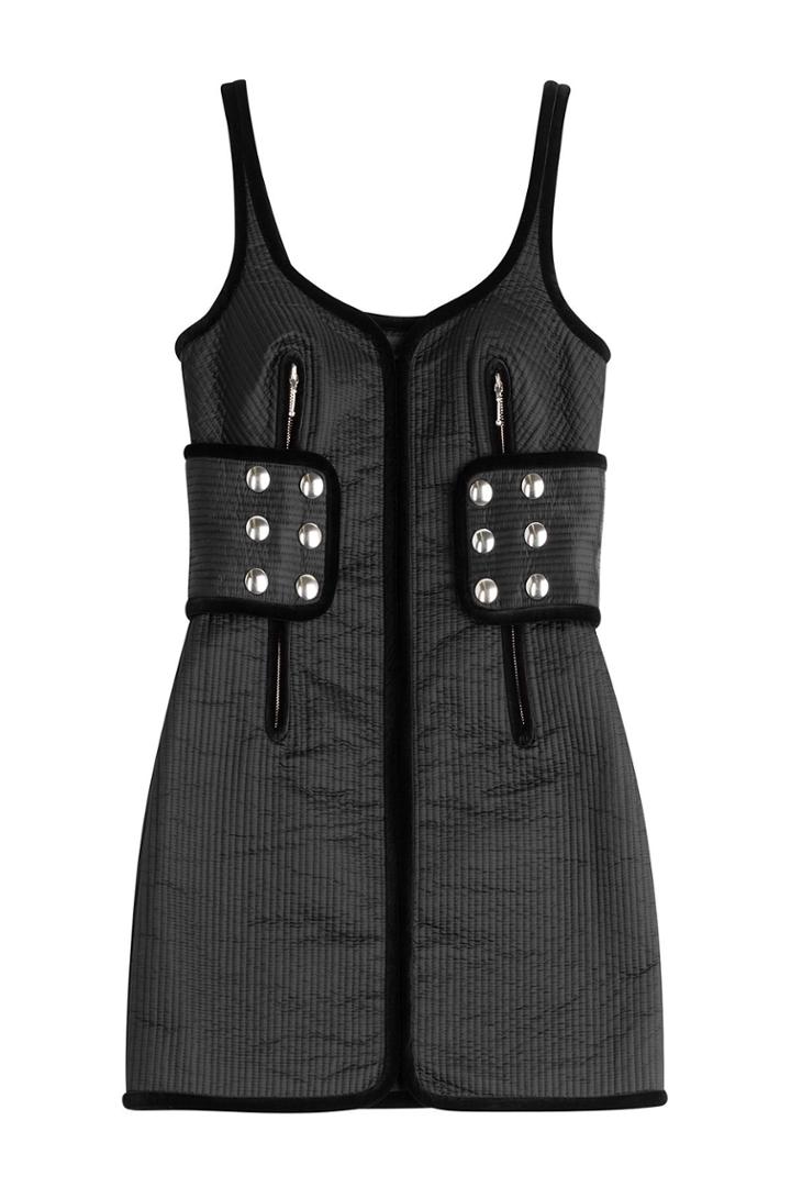 Alexander Wang Alexander Wang Quilted Mini Dress - Black