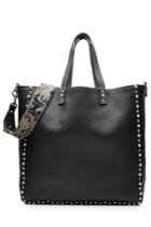 Valentino Valentino Reversible Leather Tote With Studded Trim - None