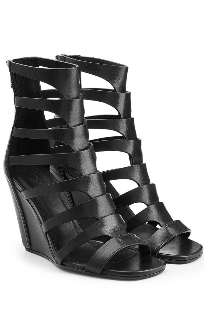 Rick Owens Rick Owens Leather Wedge Sandals