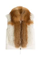 Roberto Cavalli Roberto Cavalli Leather Vest With Shearling And Fox Fur - White