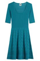 M Missoni M Missoni Cotton-blend Knit Dress - Blue