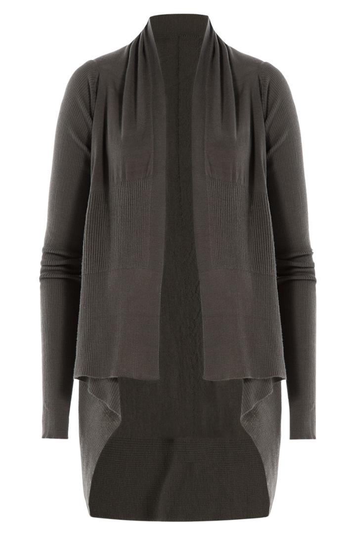 Rick Owens Rick Owens Draped Cotton Cardigan - Grey
