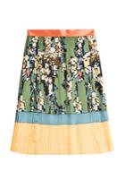 Dsquared2 Dsquared2 Printed Silk Pleated Skirt - Green