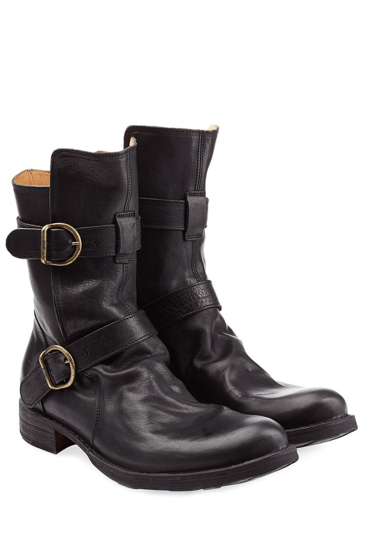 Fiorentini & Baker Fiorentini & Baker Leather Buckle Boots - Black