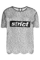 Alexander Wang Alexander Wang Sheer Lace Top With Print