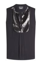 Boutique Moschino Boutique Moschino Sleeveless Shell With Sequins - Black