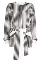 Victoria, Victoria Beckham Victoria, Victoria Beckham Striped Blouse With Tie