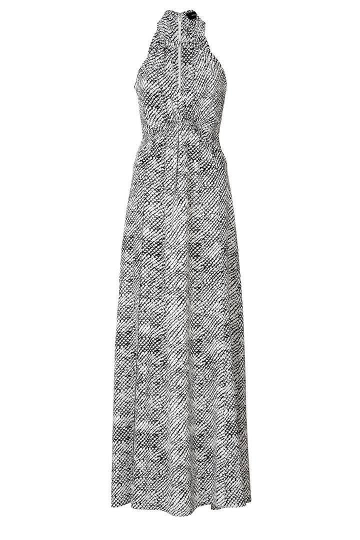 Derek Lam Derek Lam Printed Silk Halter Gown