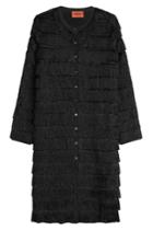 Missoni Missoni Metallic Fringed Coat - Black