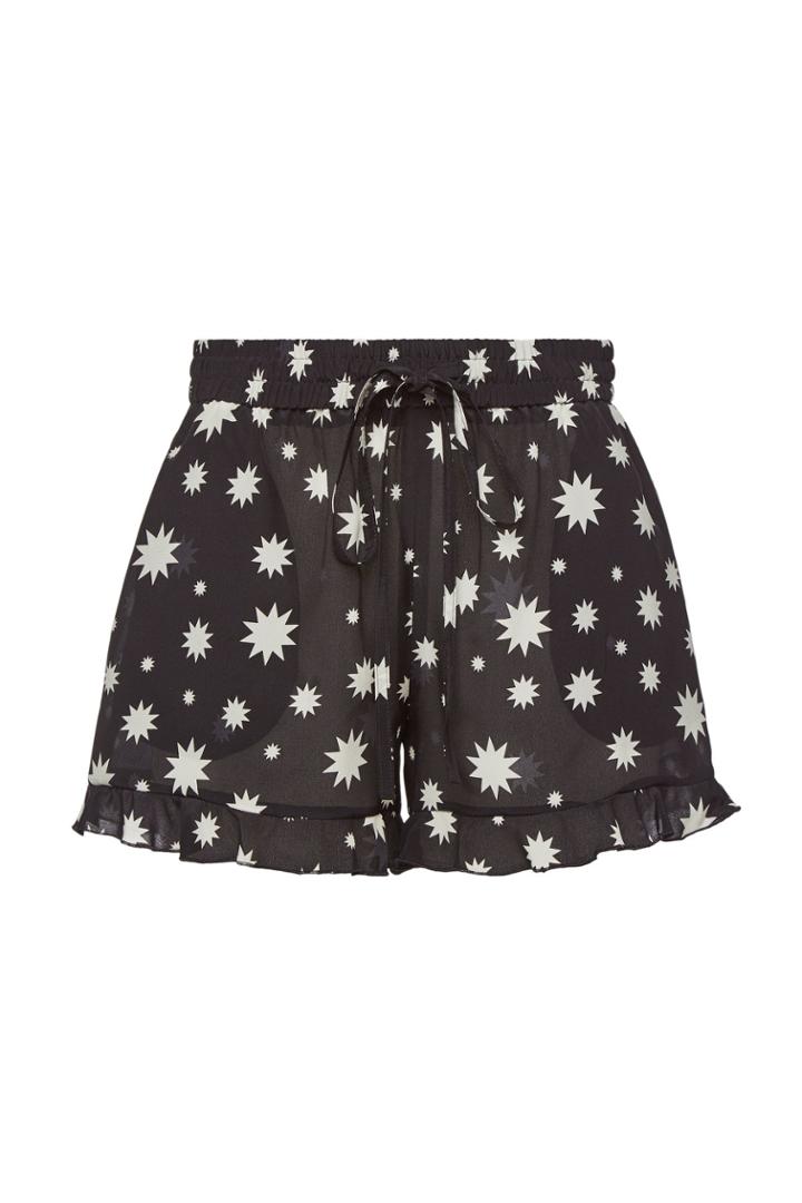 Red Valentino Red Valentino Printed Silk Shorts With Drawstring Waist