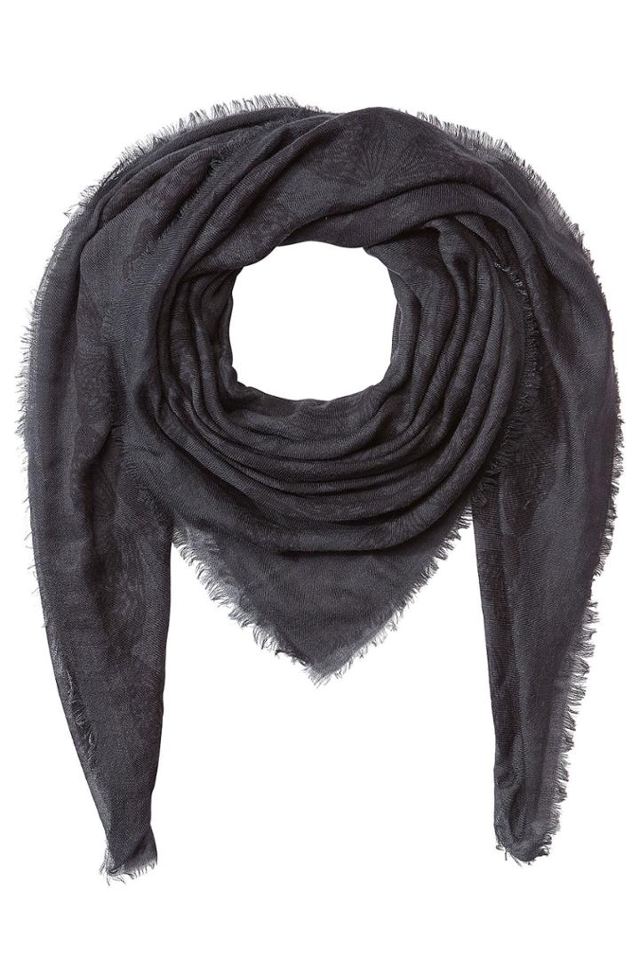 Zadig & Voltaire Zadig & Voltaire Printed Cashmere Scarf With Silk - Grey