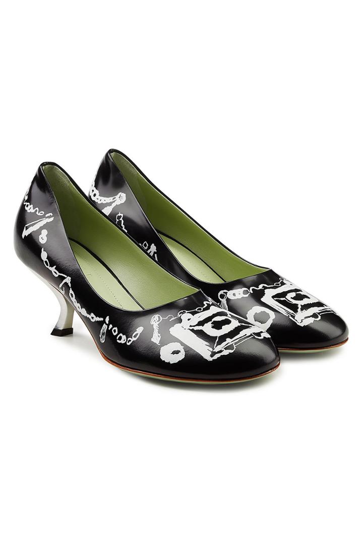 Marni Marni Printed Leather Pumps