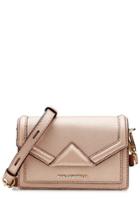 Karl Lagerfeld Karl Lagerfeld K Klassik Super Mini Leather Shoulder Bag - Rose
