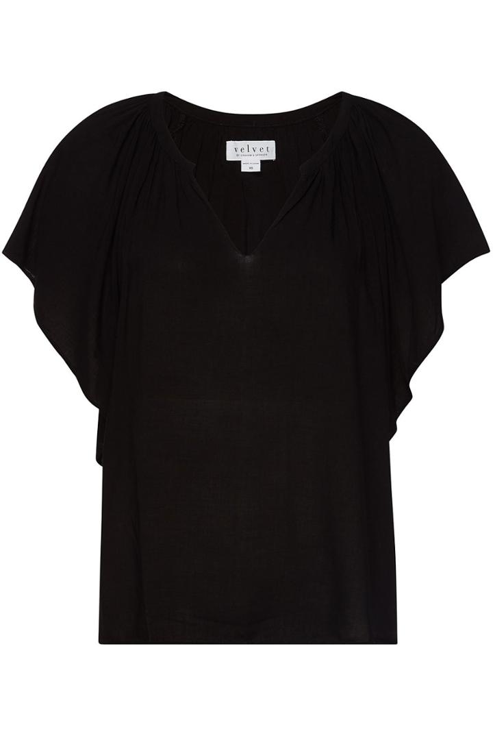 Velvet Velvet Tina Flutter Sleeve Blouse