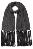 Hacienda Montaecristo Hacienda Montaecristo Fringed Scarf - Black