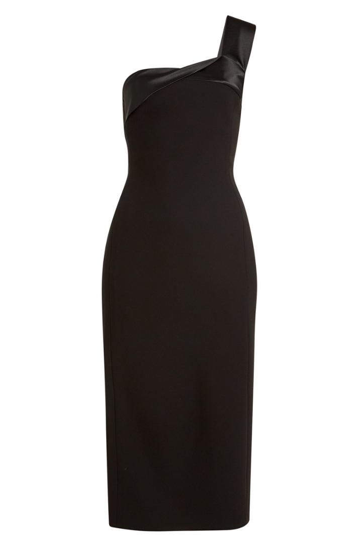 Victoria Beckham Victoria Beckham Asymmetric Dress With Satin