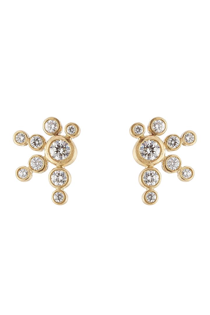 Sophie Bille Brahe Sophie Bille Brahe Flacon De Neige 18k Gold Earrings With Diamonds