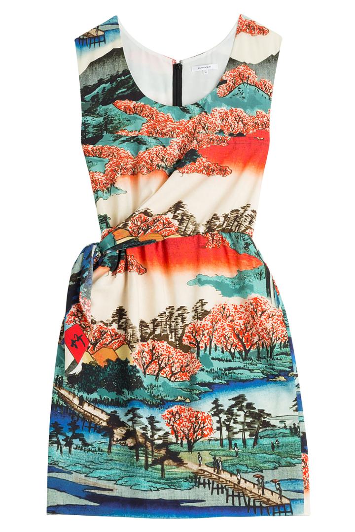 Carven Carven Printed Silk Dress - Multicolor